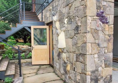 exterior stone veneer with crystal inlay